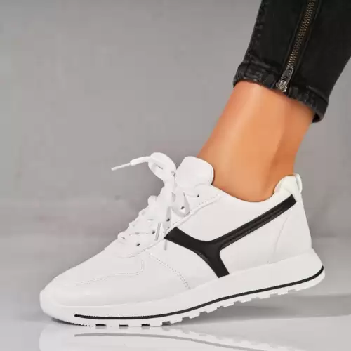 Adidasi dama Albi din Piele Ecologica Kyere