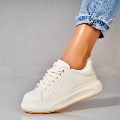 Adidasi dama Piele Ecologica Alb Sekai