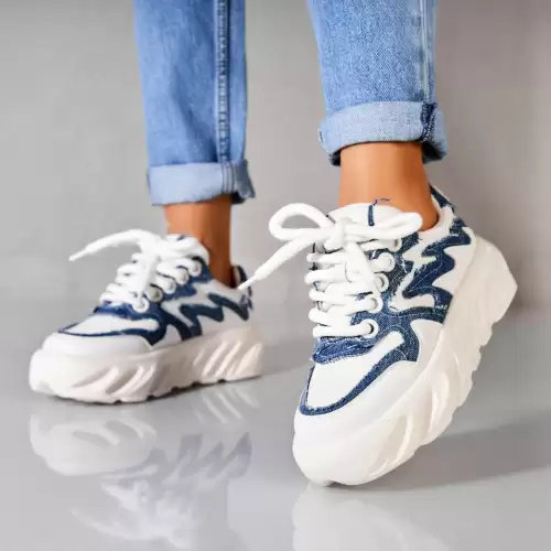 Adidasi dama Piele Ecologica Albastru Deyvi