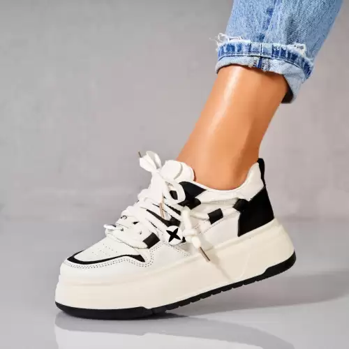 Adidasi dama Piele Ecologica Crem Deya