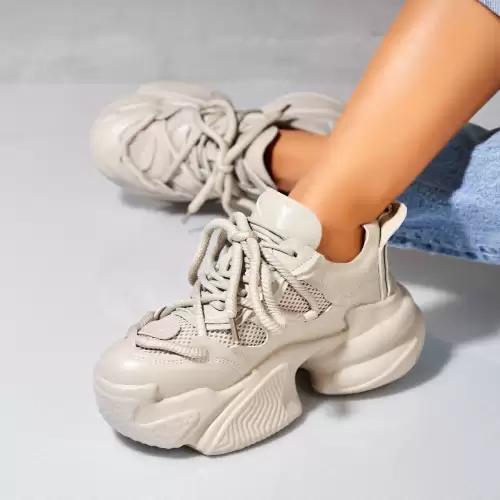 Adidasi dama Piele Ecologica Gri Lorine