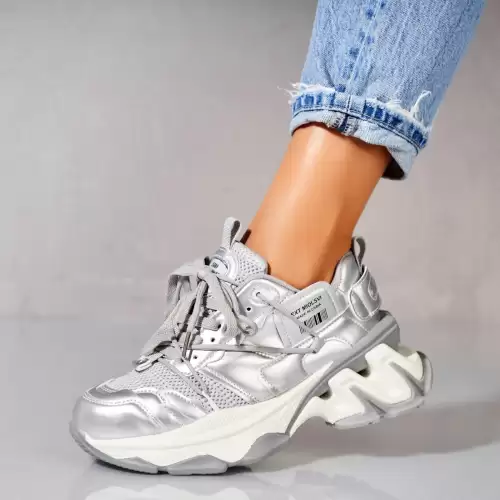 Adidasi dama Piele Ecologica Gri Rokia