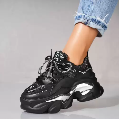 Adidasi dama Piele Ecologica Negru Alaira