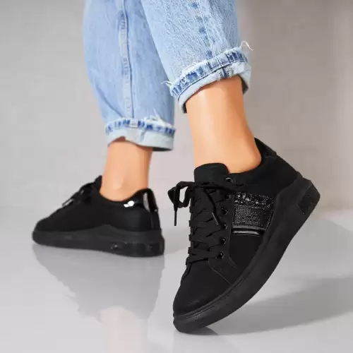 Adidasi dama Piele Ecologica Negru Aleha