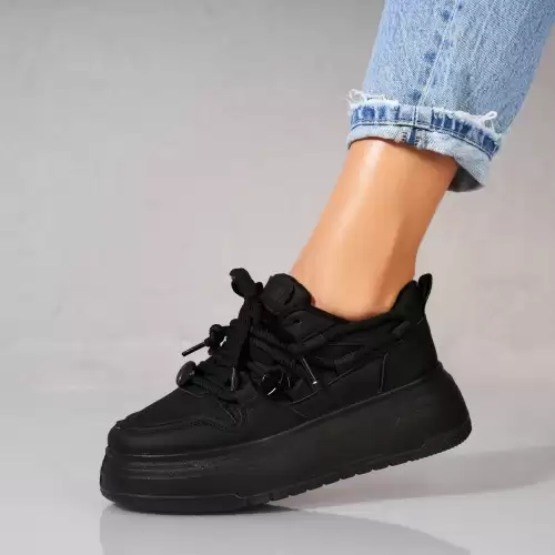 Adidasi dama Piele Ecologica Negru Deya