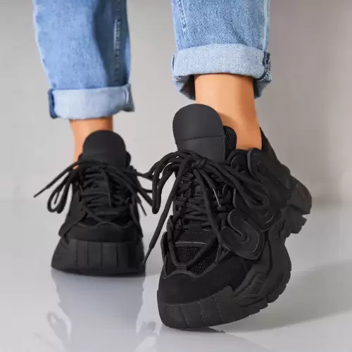 Adidasi dama Piele Ecologica Negru Dylin