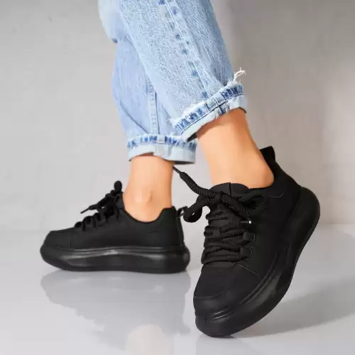 Adidasi dama Piele Ecologica Negru Ineza