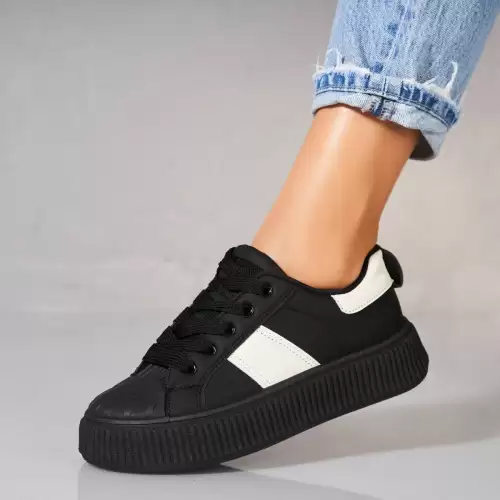 Adidasi dama Piele Ecologica Negru Lainy