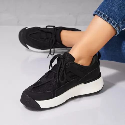 Adidasi dama Piele Ecologica Negru Markia