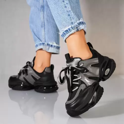 Adidasi dama Piele Ecologica Negru Rorey