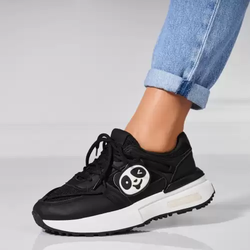 Adidasi dama Piele Ecologica Negru Zylea