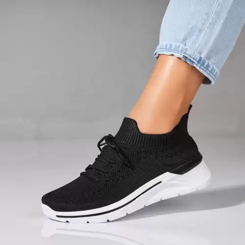 Adidasi dama Textil Negru Rinna