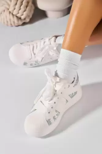 Adidasi de dama Piele Ecologica Alb Anezka