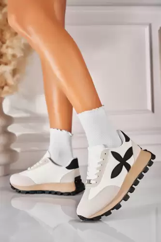 Adidasi de dama Piele Ecologica Alb Darina