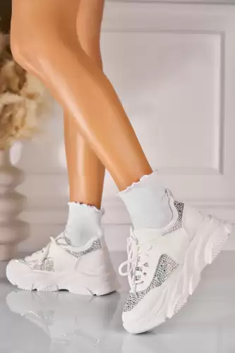 Adidasi de dama Piele Ecologica Alb Henslie