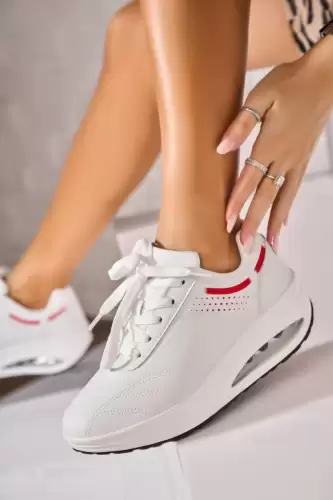 Adidasi de dama Piele Ecologica Alb Kaisyn