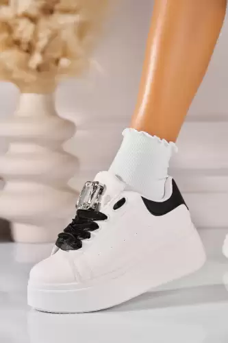 Adidasi de dama Piele Ecologica Alb Kelanie