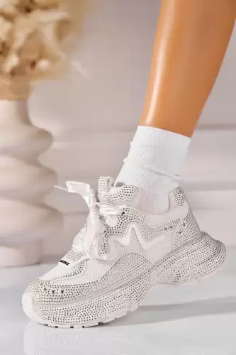 Adidasi de dama Piele Ecologica Alb Nazaria