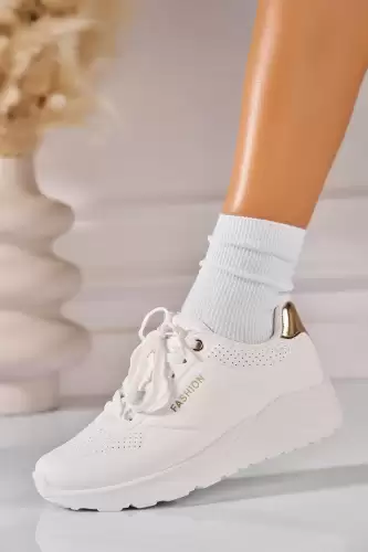 Adidasi de dama Piele Ecologica Alb Omaya