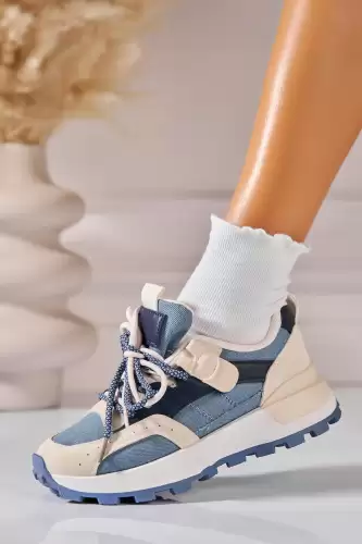 Adidasi de dama Piele Ecologica Albastru Cadyn