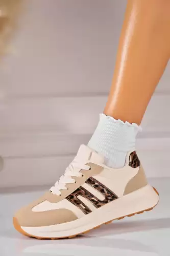 Adidasi de dama Piele Ecologica Animal Print Sakaia