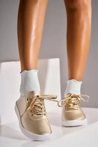 Adidasi de dama Piele Ecologica Auriu Lynden