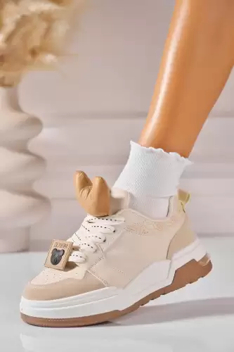 Adidasi de dama Piele Ecologica Bej Molina