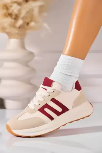 Adidasi de dama Piele Ecologica Bordo Sakaia