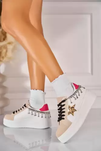 Adidasi de dama Piele Ecologica Color Mayble