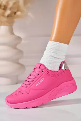 Adidasi de dama Piele Ecologica Fucsia Omaya