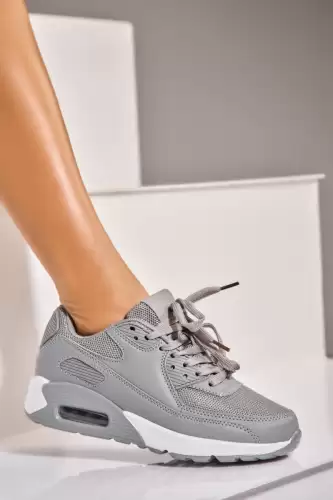 Adidasi de dama Piele Ecologica Gri Fraida