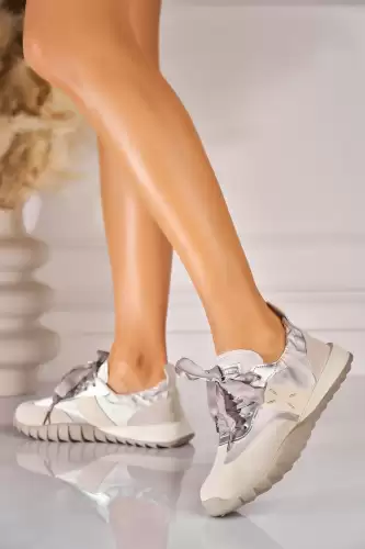 Adidasi de dama Piele Ecologica Gri Taleya