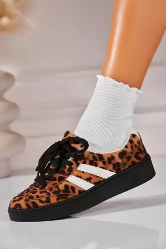 Adidasi de dama Piele Ecologica Intoarsa Animal Print Nyssa