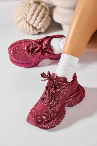 Adidasi de dama Piele Ecologica Intoarsa Bordo Porsha