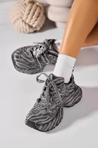 Adidasi de dama Piele Ecologica Intoarsa Gri Porsha