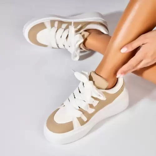 Adidasi de dama Piele Ecologica Kaki Adara