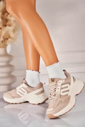 Adidasi de dama Piele Ecologica Kaki Daisha