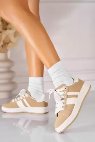 Adidasi de dama Piele Ecologica Kaki Iriana