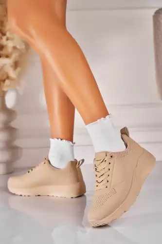 Adidasi de dama Piele Ecologica Kaki Nafisa