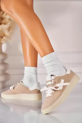 Adidasi de dama Piele Ecologica Kaki Soliana