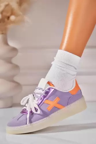 Adidasi de dama Piele Ecologica Mov Soliana