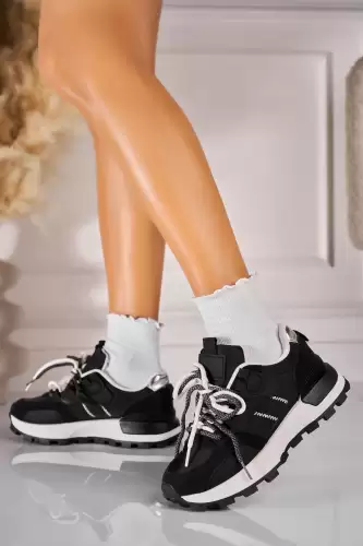 Adidasi de dama Piele Ecologica Negru Cadyn