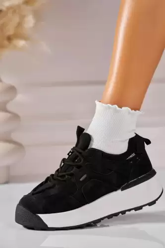 Adidasi de dama Piele Ecologica Negru Irisha