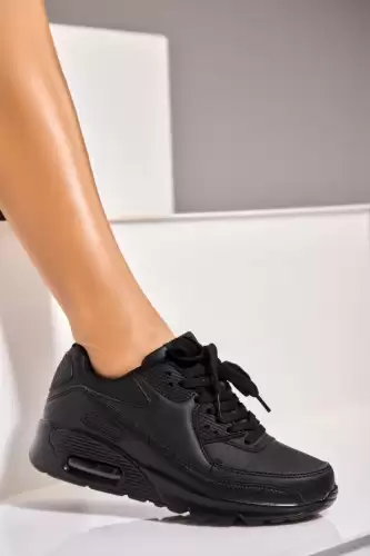 Adidasi de dama Piele Ecologica Negru Ivania