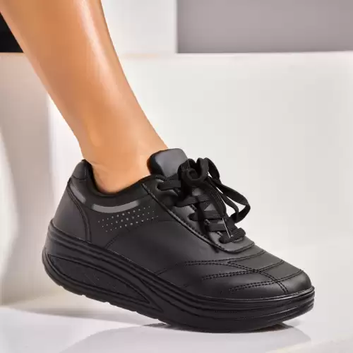 Adidasi de dama Piele Ecologica Negru Keirra