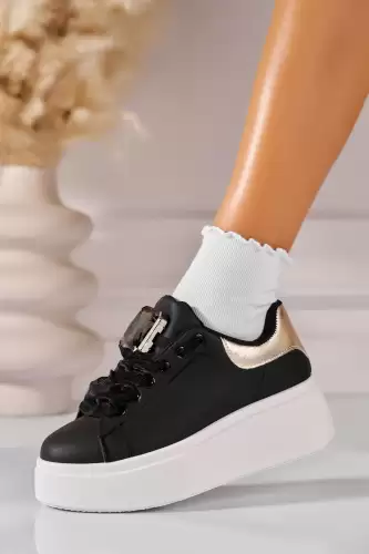 Adidasi de dama Piele Ecologica Negru Kelanie