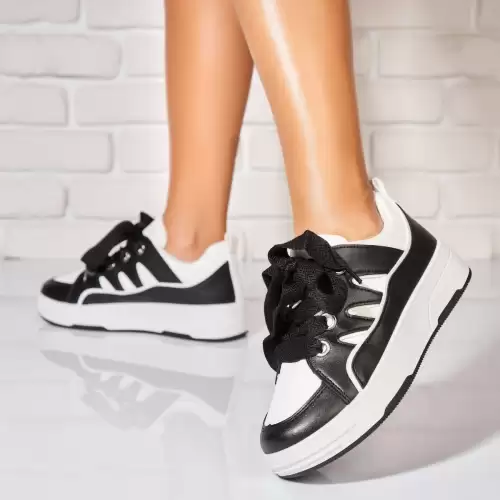 Adidasi de dama Piele Ecologica Negru Kylia