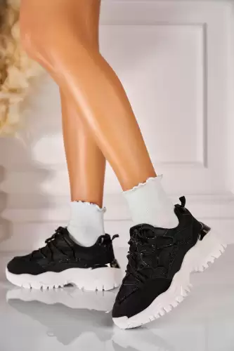 Adidasi de dama Piele Ecologica Negru Lyani