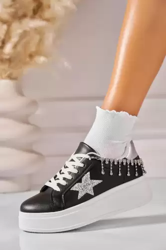 Adidasi de dama Piele Ecologica Negru Mayble