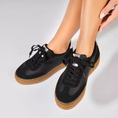 Adidasi de dama Piele Ecologica Negru Subrya